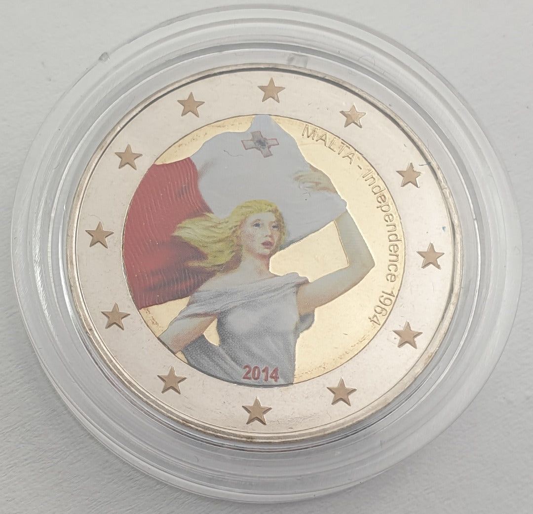 Malte - 2 euros 2014, Indépendance en 1964, Couleur