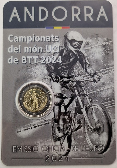 Andorre - 2 Euro 2024, Championnats du monde de VTT, (Carte à pièces)