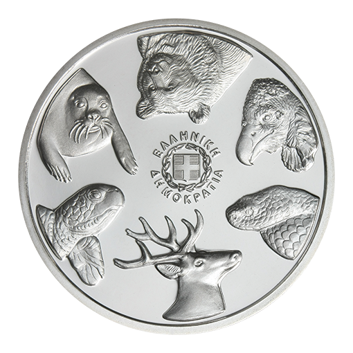 Grèce - 5 euros 2024, Sceau Monachus Monachus, Argent