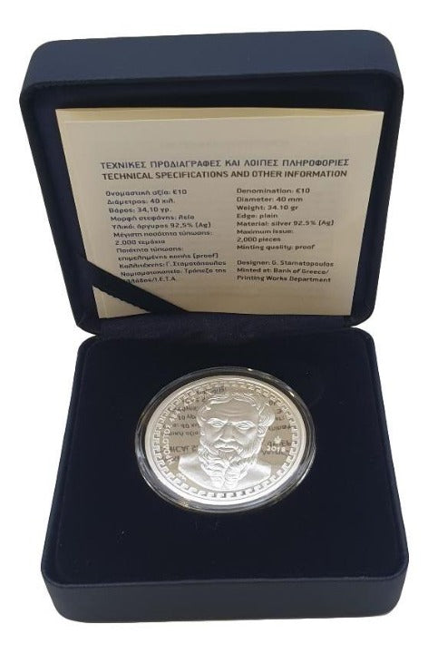Grèce - 10 euros 2018, Hérodote, Épreuve en argent