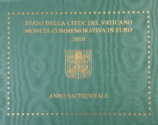 Vatican - 2 euros 2010, Année des prêtres (carte-monnaie)