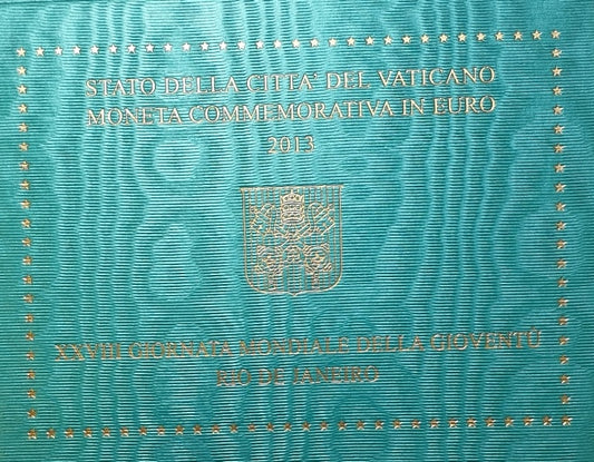 Vatican - 2 euros 2013, 28e Journée mondiale de la jeunesse (carte à pièces)