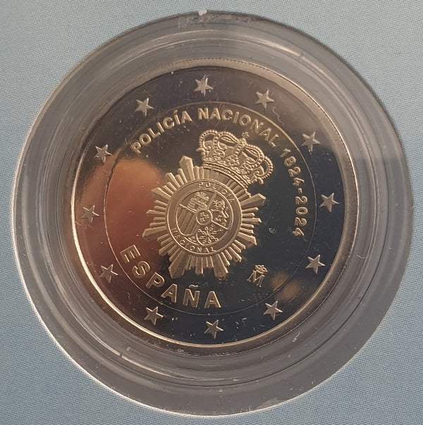 Espagne - 2 Euro 2024, 200e anniversaire de la Police nationale, Preuve