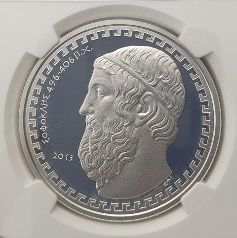Grèce - 10 Euro 2013 (PF 69 ULTRA CAMEO), Sophocle, Argent