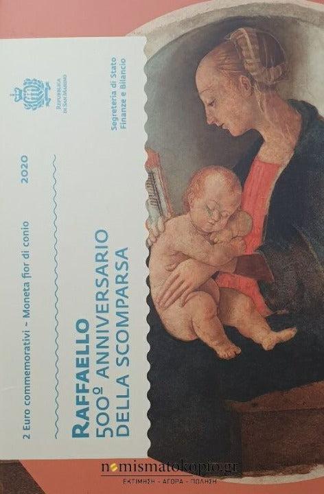 Saint-Marin - 2 euros 2020, Raphaël, (Carte à pièces)