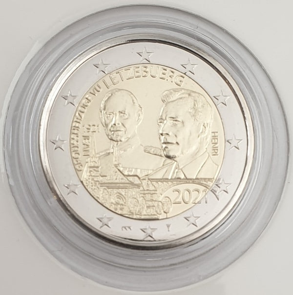 Luxembourg - 2 Euro 2021 A, BU, (Coin Card)