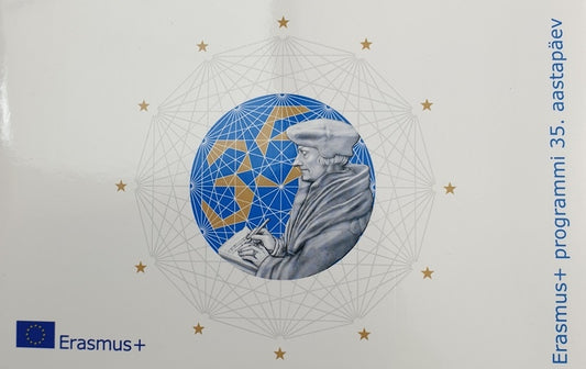 Estonie - 2 euros 2022, 35 ans du programme Erasmus, BU (Carte à pièces)