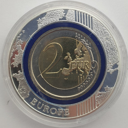 Saint-Marin - 2 euros 2017, étui bleu foncé argenté