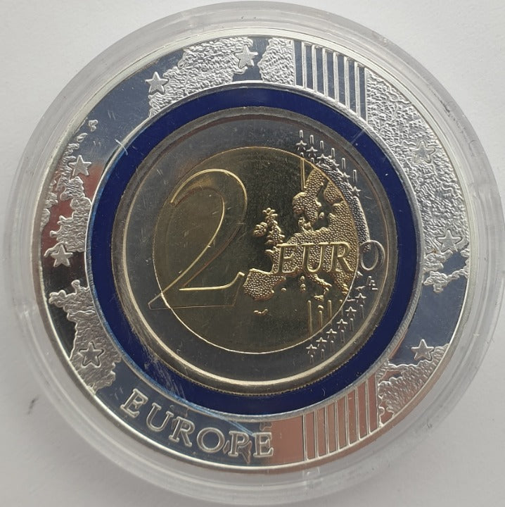 Saint-Marin - 2 euros 2017, étui bleu foncé argenté