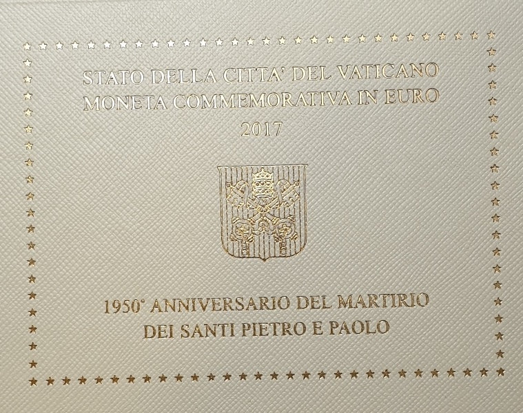 Vatican - 2 euros 2017, 1950e anniversaire du martyre des saints Pierre et Paul (carte-pièce)