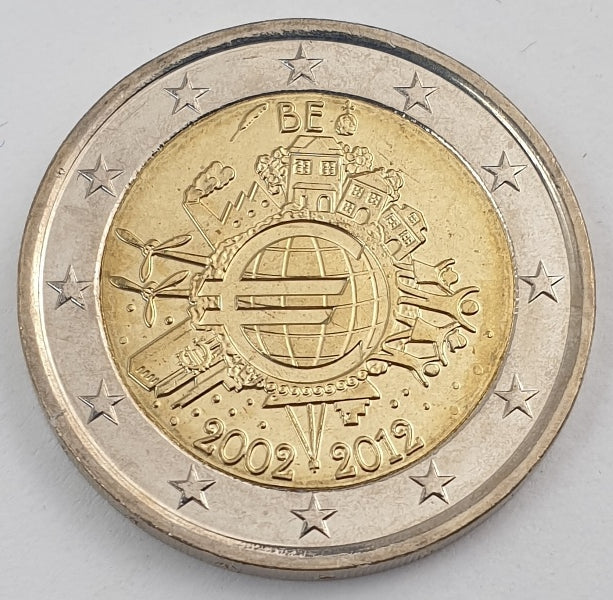 Belgique - 2 euros (Dix ans de l'euro 2002-2012), non circulé