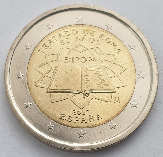 Espagne - 2 euros (50 ans du traité de Rome 2007), non circulé