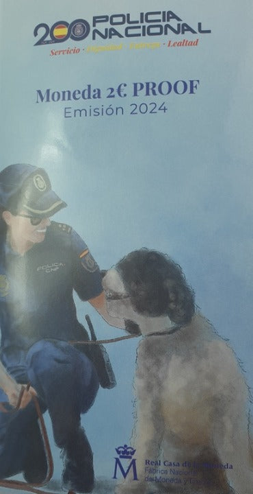 Espagne - 2 Euro 2024, 200e anniversaire de la Police nationale, Preuve