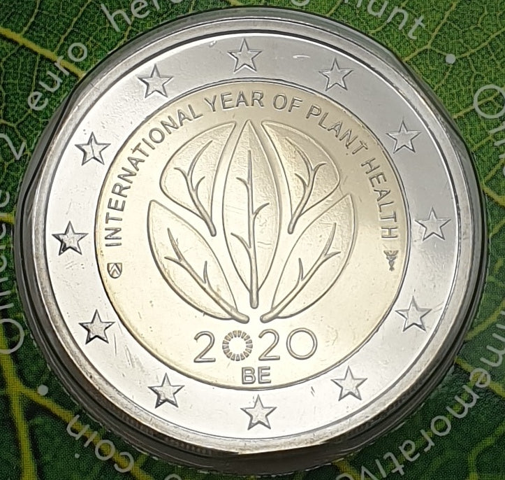 Belgique - 2 euros 2020, Année internationale de la santé des végétaux (carte à pièces)
