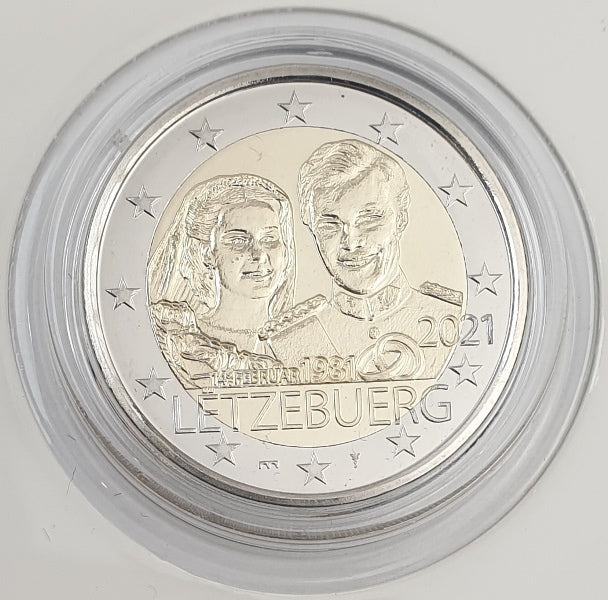 Luxembourg - 2 Euro 2021 C, BU, (Coin Card)