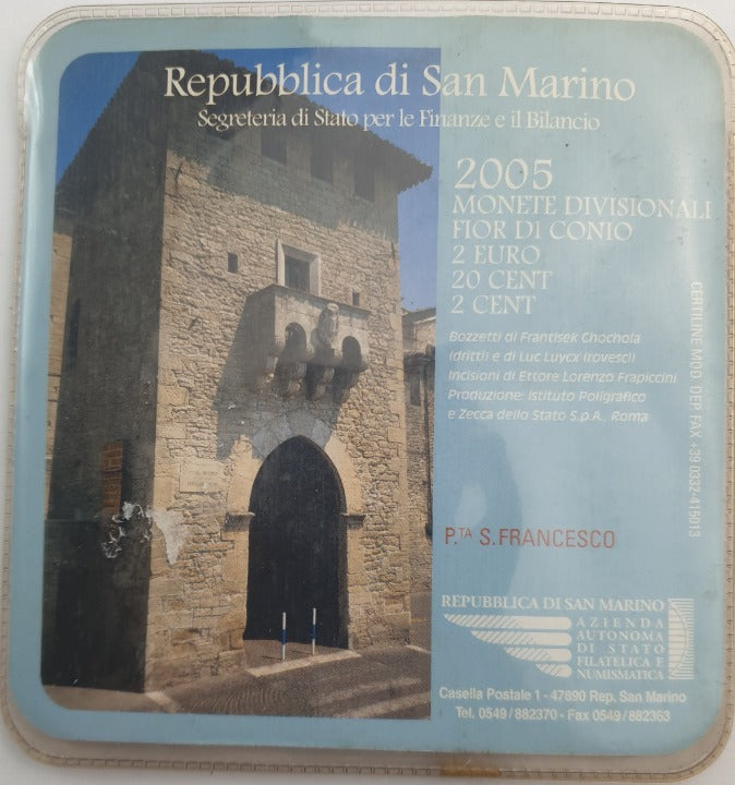 Ensemble de 3 pièces (50 Leptos, 20 Leptos, 2 Leptos), 2005, Saint-Marin
