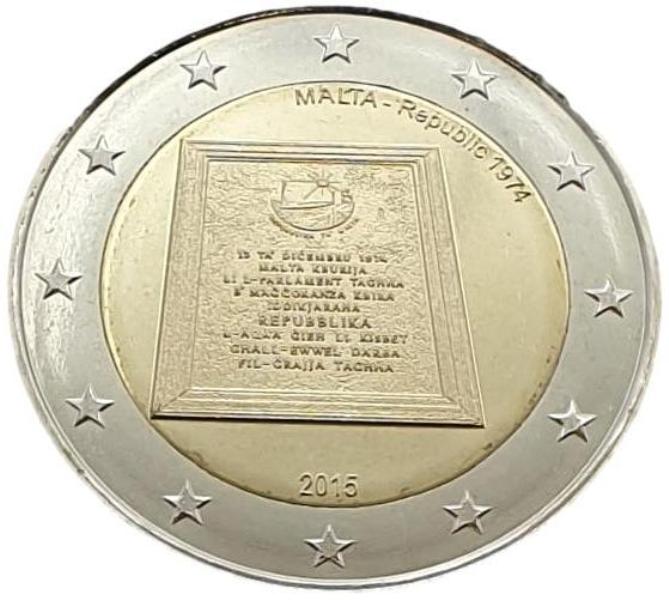 Malte - 2 euros 2015 A, non circulée