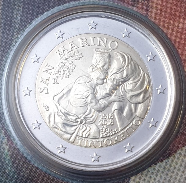Saint-Marin - 2 Euro 2018, Tintoret, (Coin Card)