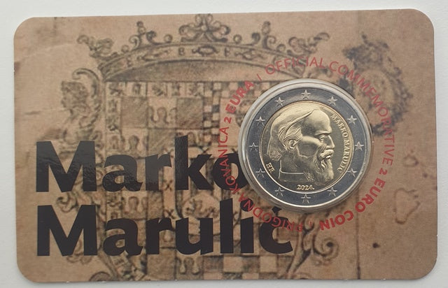 Croatie - 2 euros 2024, Marko marulic (Coin Card)