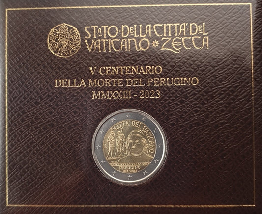 Vatican - 2 Euro 2023, Pietro Pérugin, (Carte Coin)
