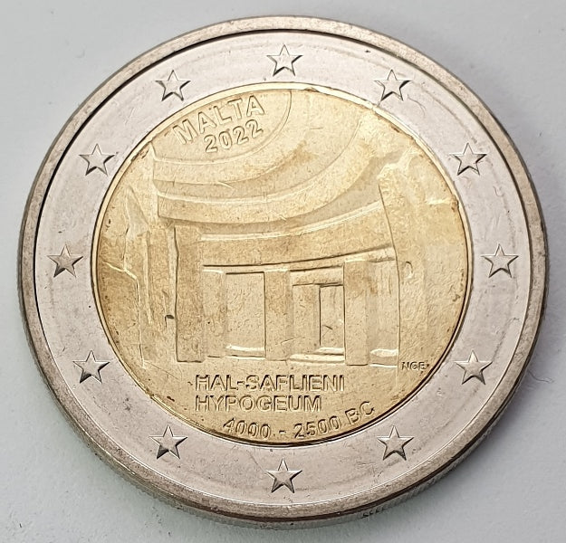 Malte - 2 euros 2022, non circulée