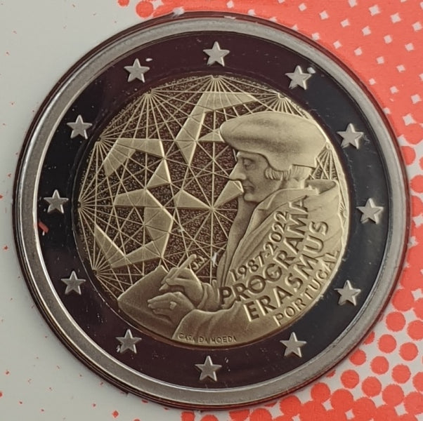 Portugal - 2 euros 2022, 35 ans du programme Erasmus, PREUVE