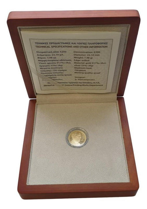 Grèce - 200 euros 2019, Thucydide, épreuve en or