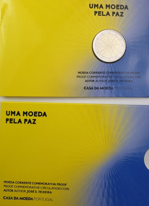 Portugal - 2 Euro 2023, Paix entre les peuples, PREUVE