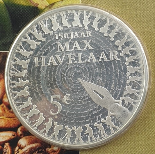 Pays-Bas - 5 euros 2010, 150e anniversaire de Max Havelaar (carte à pièces)