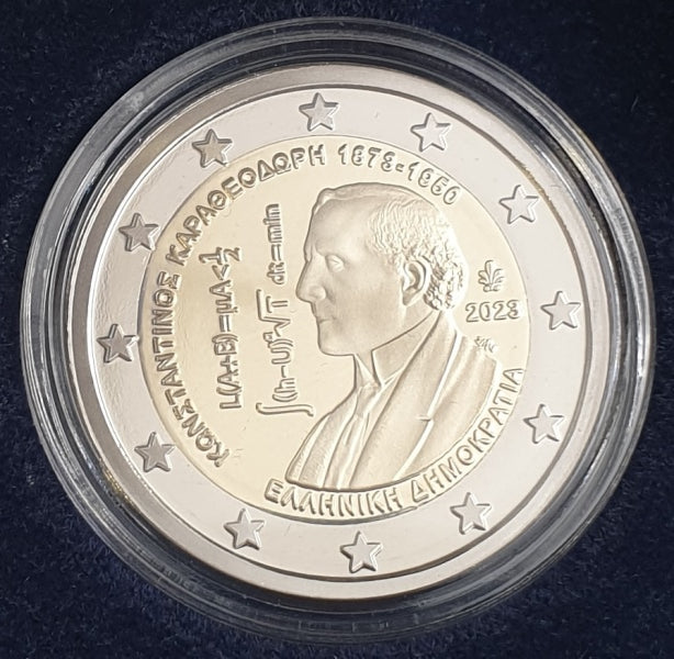 Grèce - 2 euros 2023, 150e anniversaire de la naissance de Constantin Carathéodore, ÉPREUVE