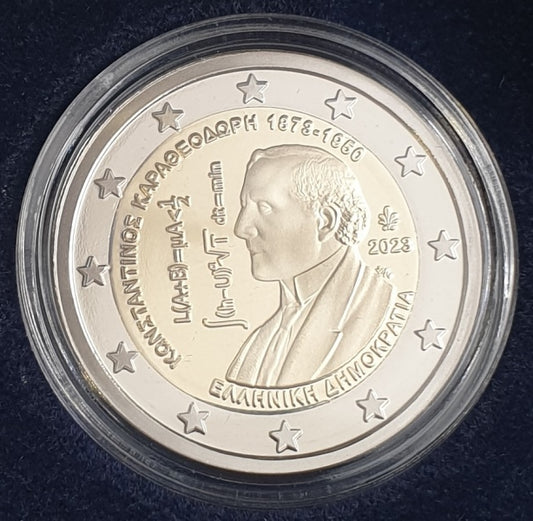 Grèce - 2 euros 2023, 150e anniversaire de la naissance de Constantin Carathéodore, ÉPREUVE