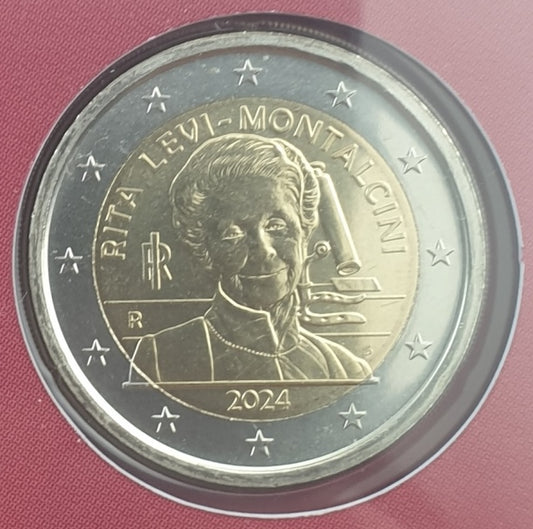 Italie - 2 Euro 2024, Rita Levi Montalcini, (Coin Card)
