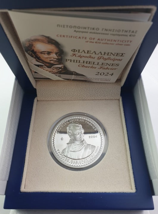 Grèce - 10 euros 2024, Karolos Favieros, Argent Belle Épreuve