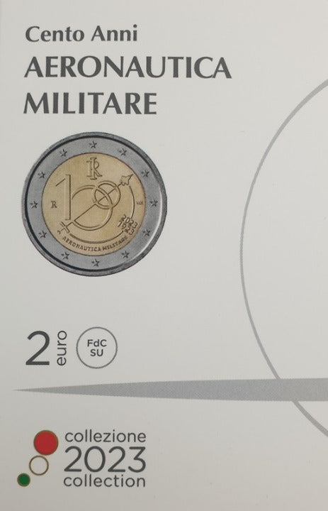 Italie - 2 Euro 2023, Armée de l'Air, (Carte à pièces)