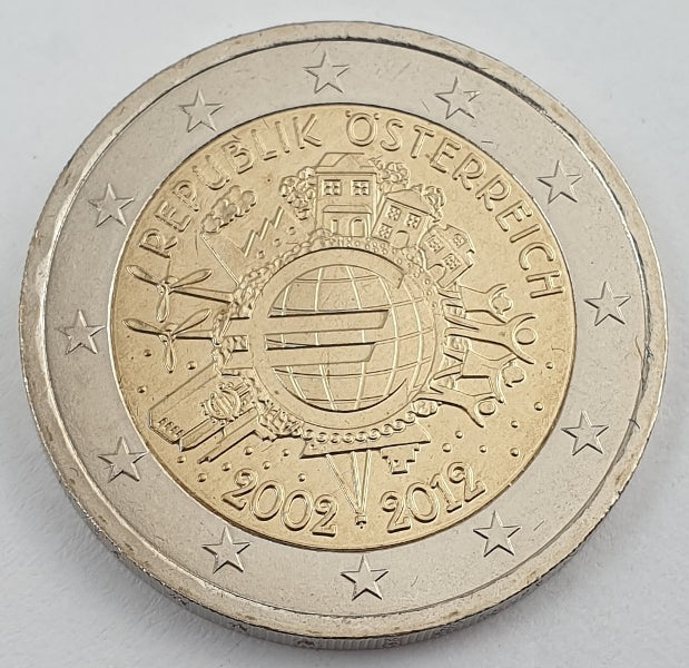 Autriche - 2 euros (Dix ans de l'euro 2002-2012), non circulé