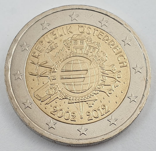 Autriche - 2 euros (Dix ans de l'euro 2002-2012), non circulé