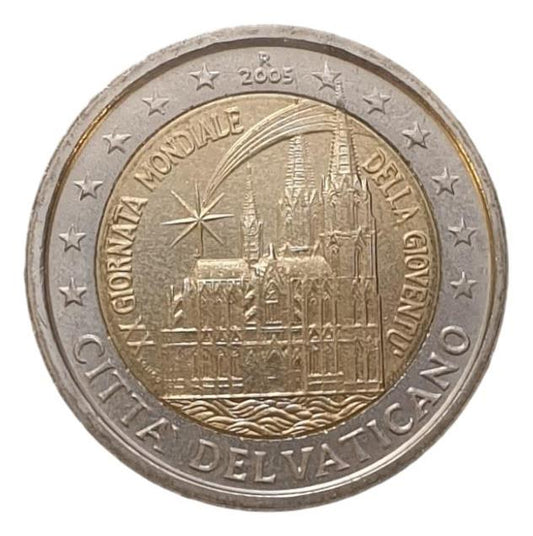Vatican - 2 euros 2005, 20e Journée mondiale de la jeunesse (carte à pièces)