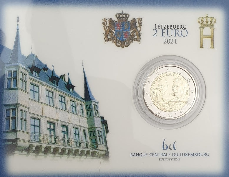 Luxembourg - 2 Euro 2021 A, BU, (Coin Card)