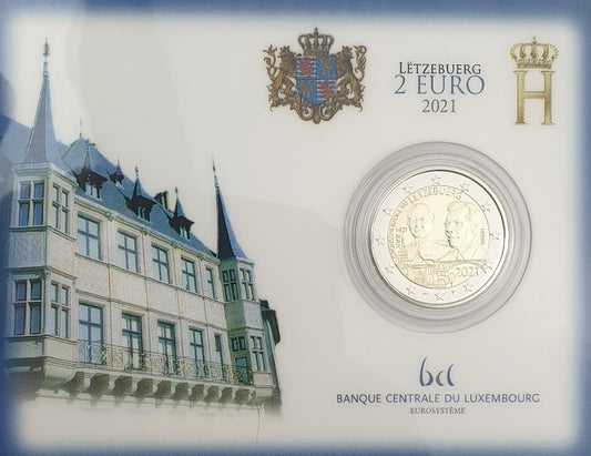 Luxembourg - 2 Euro 2021 A, BU, (Coin Card)