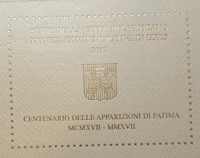 Vatican - 2 euros 2017, Centenaire des apparitions de Fatima, (Carte-pièce)