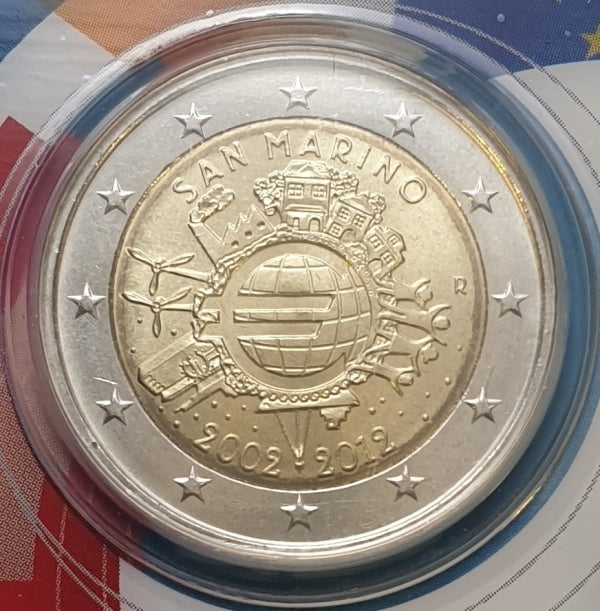 Saint-Marin - 2 euros 2012, Euro commémoratif, (carte-pièce)
