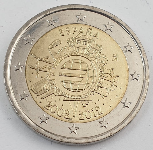 Espagne - 2 euros (Dix ans de l'euro 2002-2012), non circulé