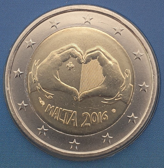 Malte - 2 euros 2016, De l'enfance à l'isolement, Carte à pièces