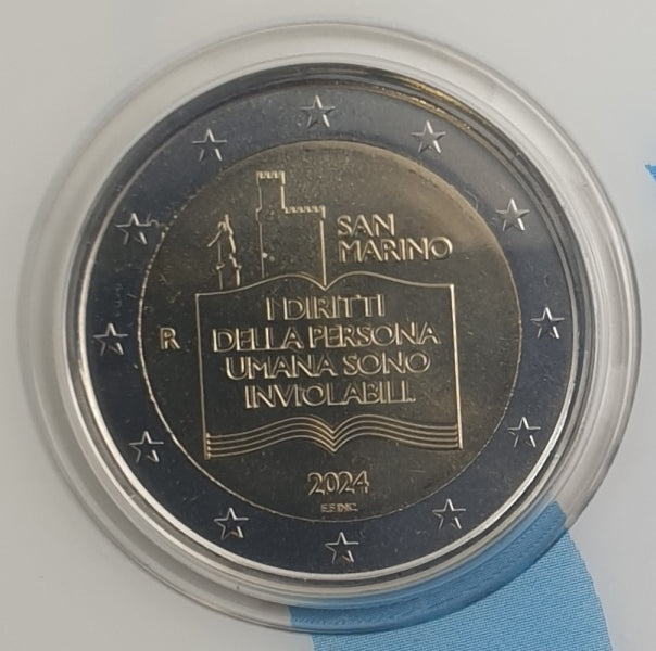 Saint-Marin - 2 euros 2024, 50 ans de droits civiques (carte à pièces)