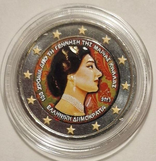 Grèce - 2 euros 2023 (100e anniversaire de la naissance de Maria Callas), couleur, non circulée