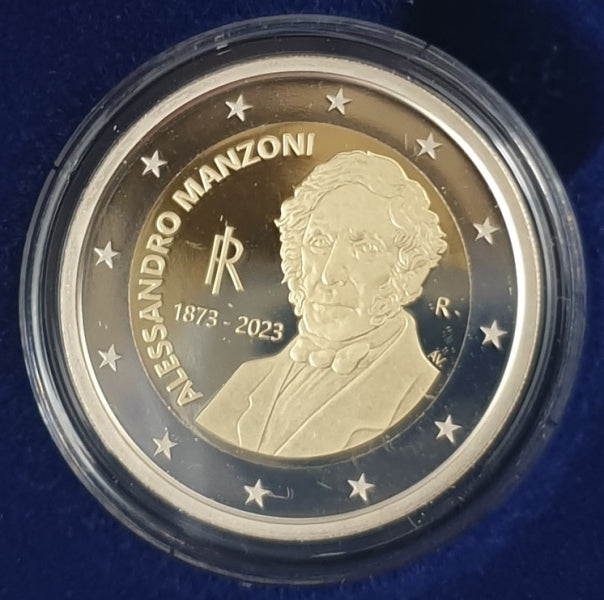 Italie - 2 Euro 2023, Alessandro Manzoni, BE