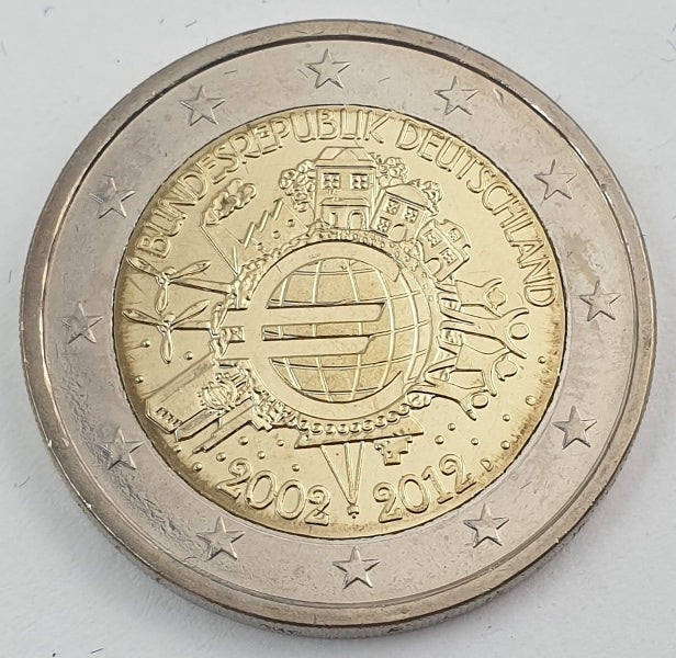 Allemagne - 2 euros D (Dix ans de l'euro 2002-2012), non circulé