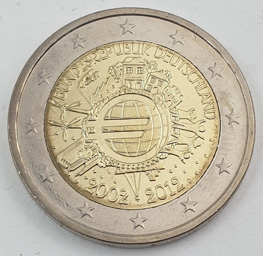Allemagne - 2 euros D (Dix ans de l'euro 2002-2012), non circulé