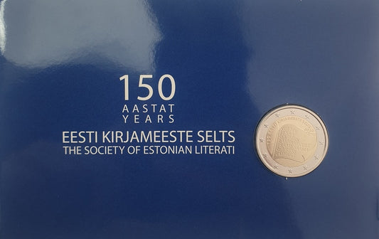 Estonie - 2 euros 2022, Société des secrétaires estoniennes (carte à pièces)