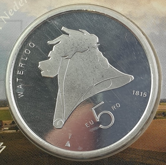 Pays-Bas - 5 euros 2015, 200e anniversaire de la bataille de Waterloo (carte-pièce)